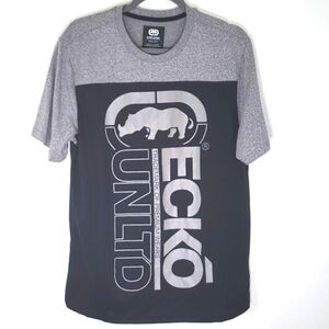 *NWT* ECKO UNLTD. Men's Black/Gray Shirt w/Front Logo, size M